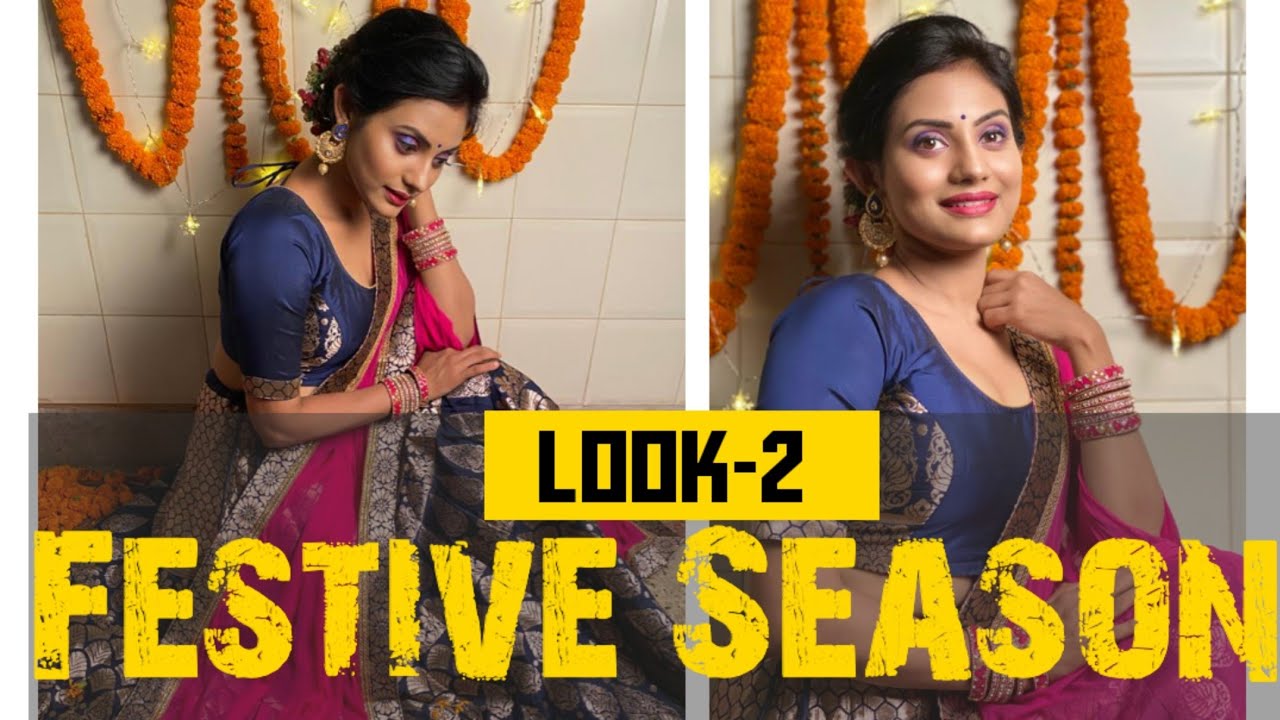 #durgapuja #makeup Festive season || Look-2 || Lehnga || DurgaPuja || Fashion || Sradhapanigrahi