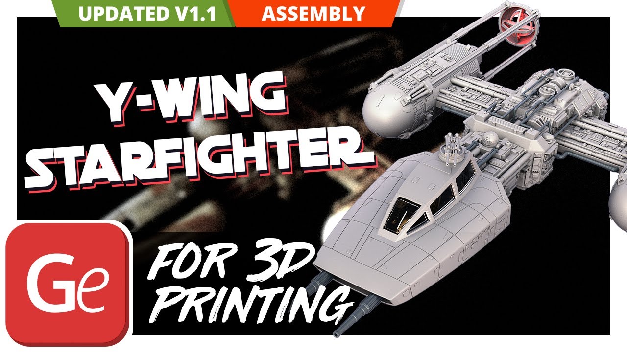 Y-wing Starfighter 3D Printing Model | Version 1.1 | Assembly by Gambody