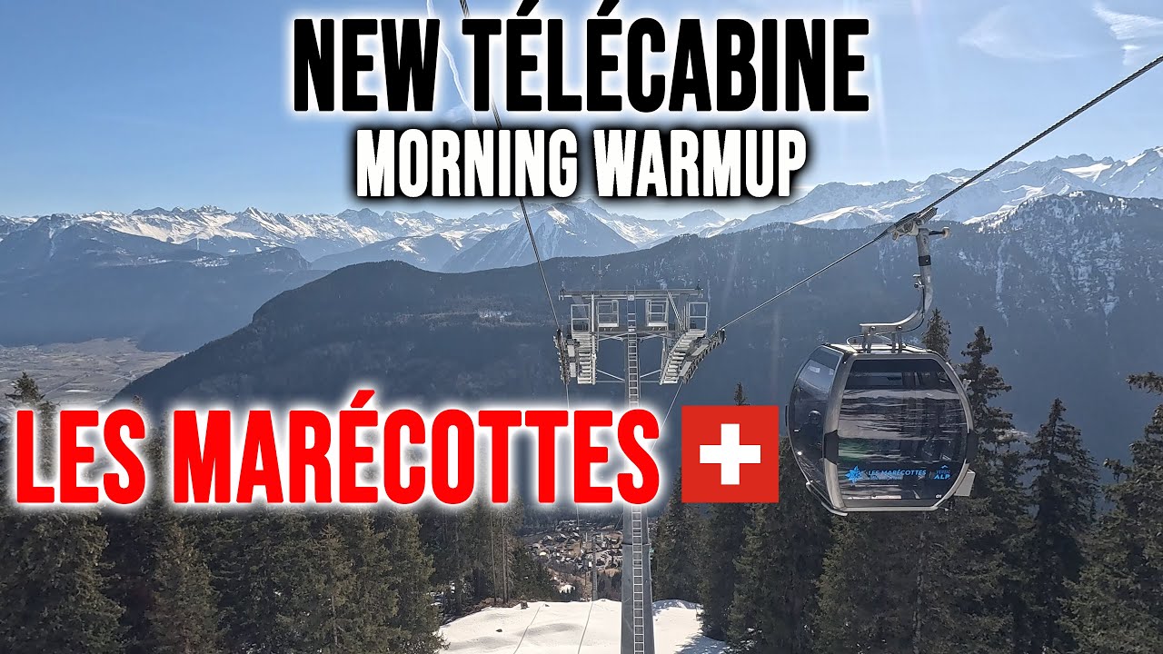 [4K] Skiing Les Marécottes, New Télécabine & Morning Warmup, Valais Switzerland, GoPro HERO13