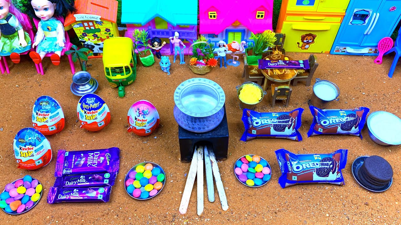 Миниатюрный шоколадный лавовый кекс Kinder Joy & Oreo | Простой шоколадный лавовый кекс | Kinder ...