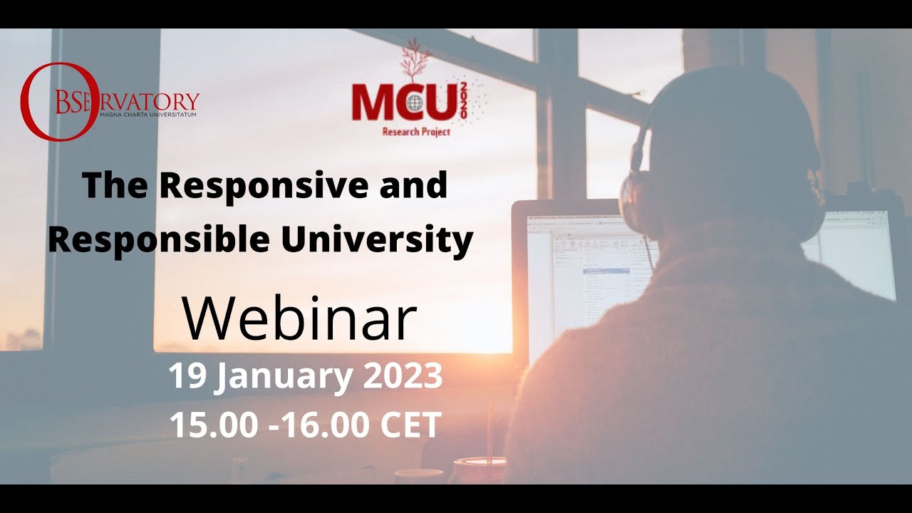 The responsive and responsible university - Webinar