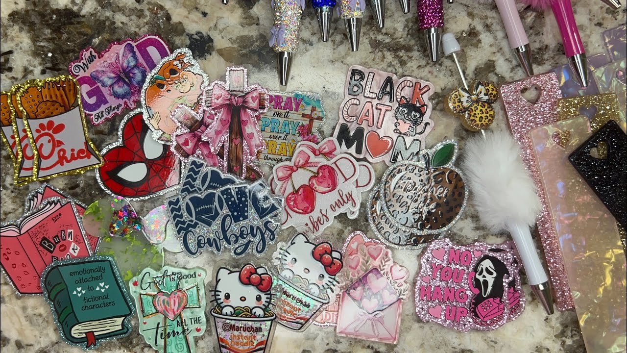 Haul 🛍️ Acrylic flatbacks, focal beads, bookmarks & pens from @sweetgirlythings 