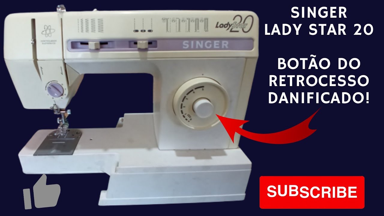 Máquina de costura Singer Lady Star 20 - retrocesso quebrado, o que fazer?