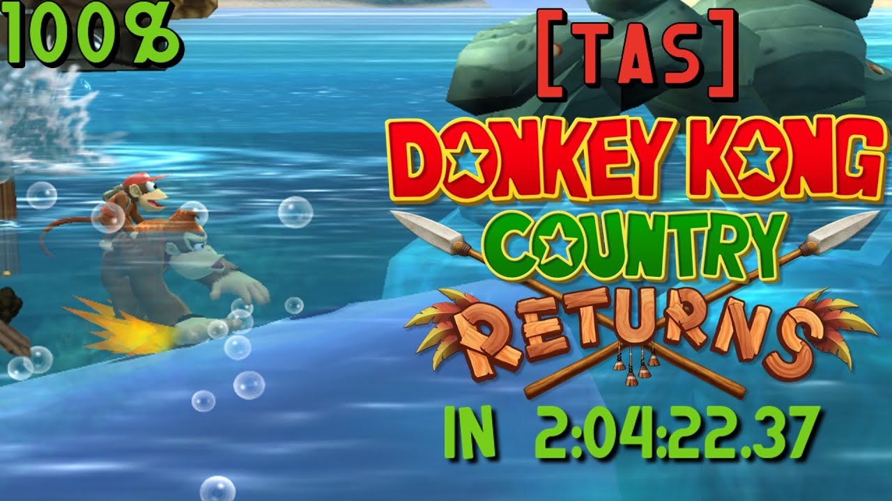 [TAS] Donkey Kong Country Returns! (100%) Speedrun in 