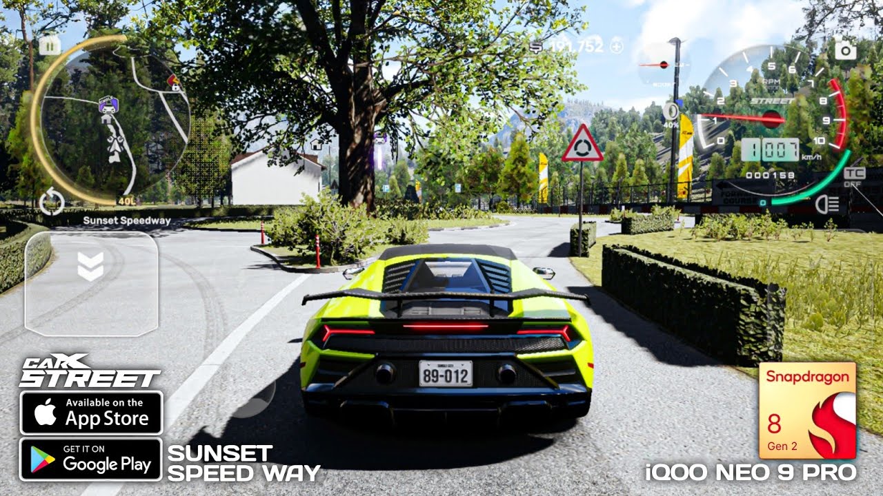 Lamborghini Huracan Evo | Carx Street mobile | snapdragon 8 Gen 2 | iQOO NEO 9 PRO | Sunset Speedway