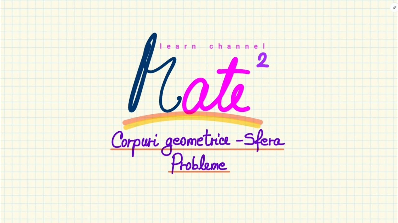 Corpuri geometrice - Sfera - Probleme