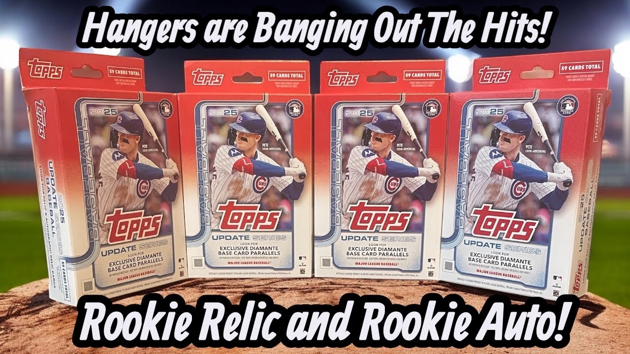 🔥From Update Hangers!! 2025 Topps Update Hangers x4!  Rookie Relic and Auto!