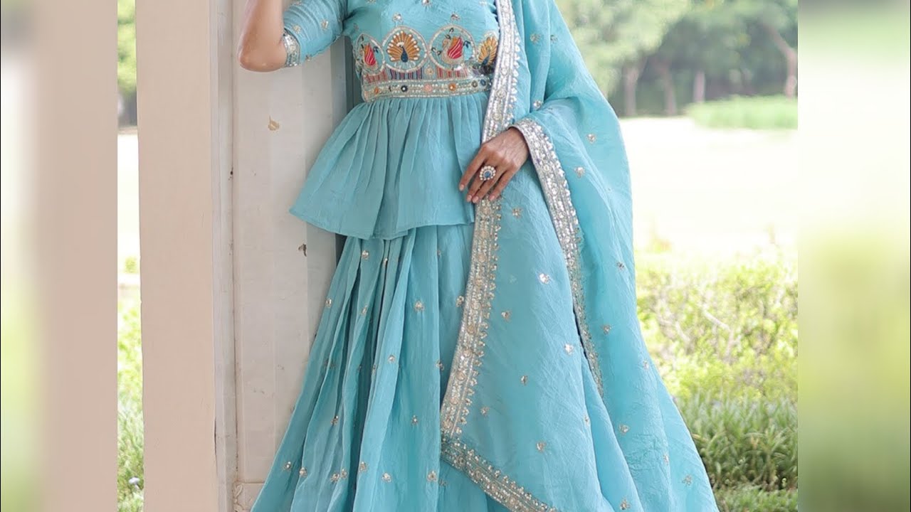 Beautiful trendy New long kurti with lehnga dress for girls 💞✨#dress #trending #fashion 