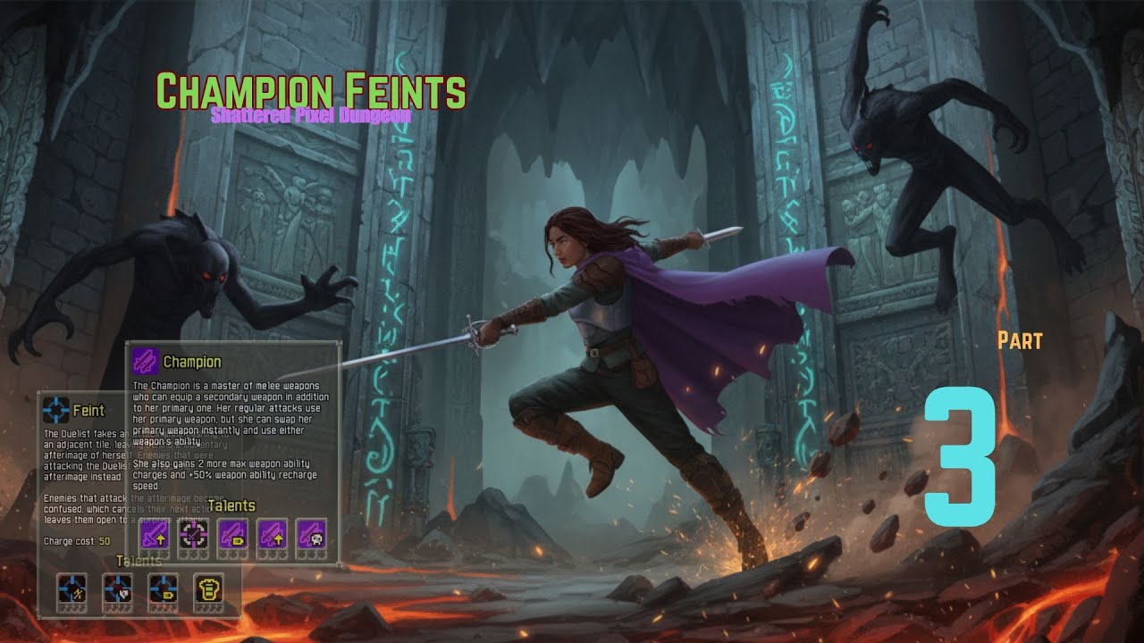 Shattered Pixel Dungeon Duelist Champion Feints True Ending Gameplay SFX (Part 3)