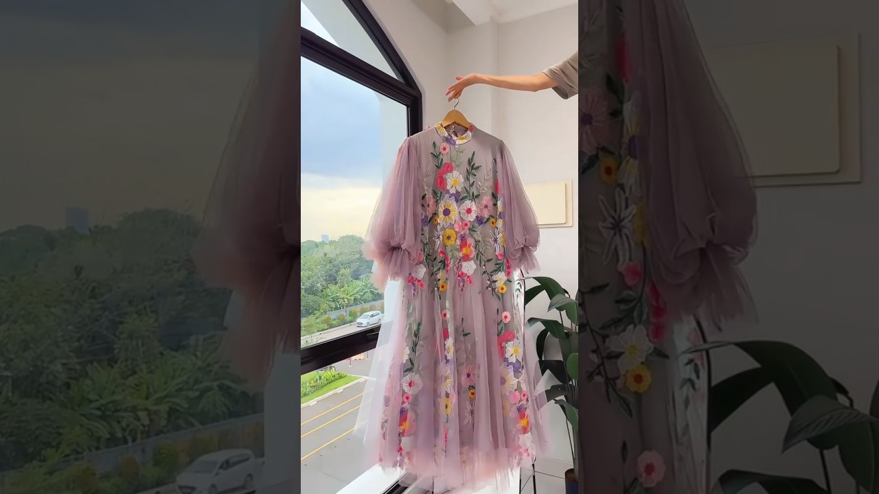 Dress lebaran cantik #ootdhijab #hijabstyle #shorts #gamislebaran