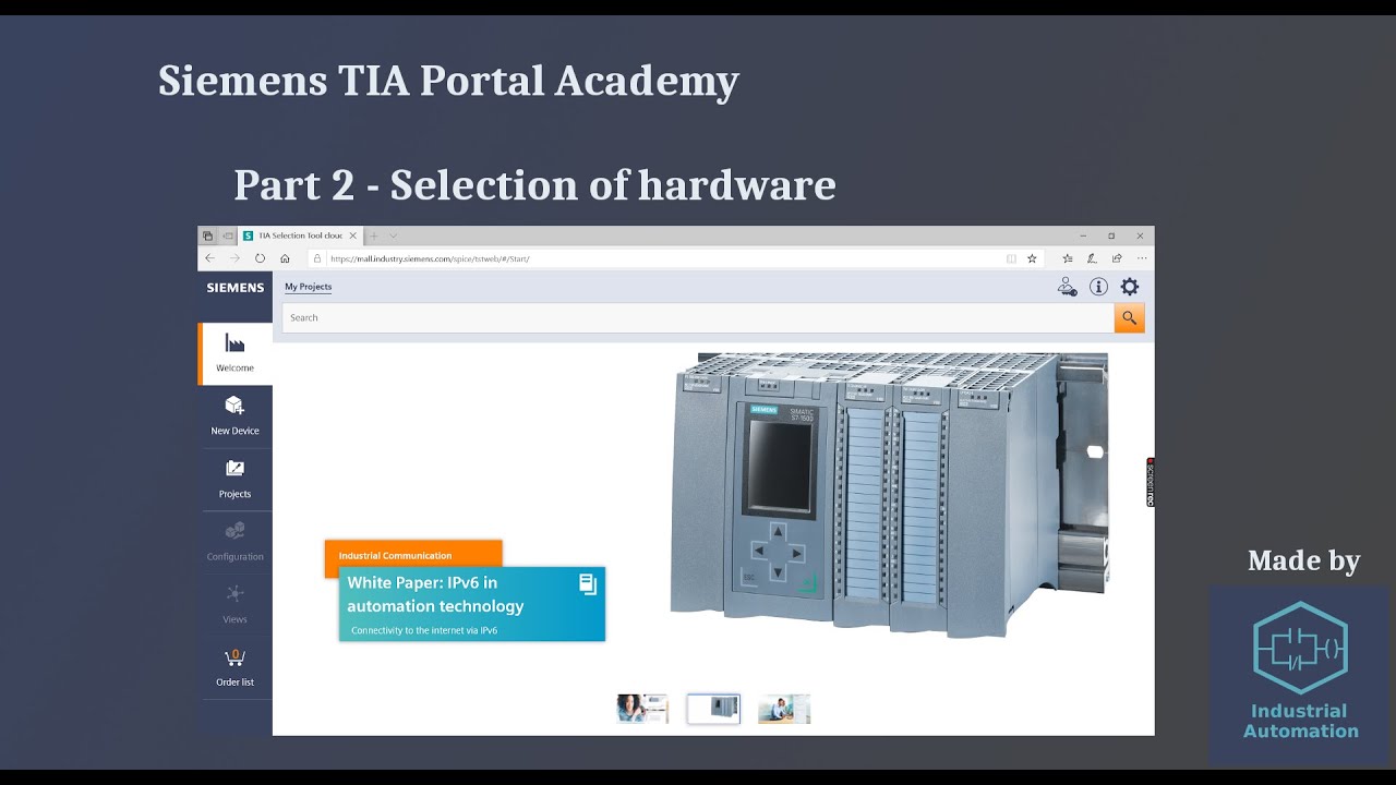 Siemens TIA Portal Academy - Part 2: Hardware selection