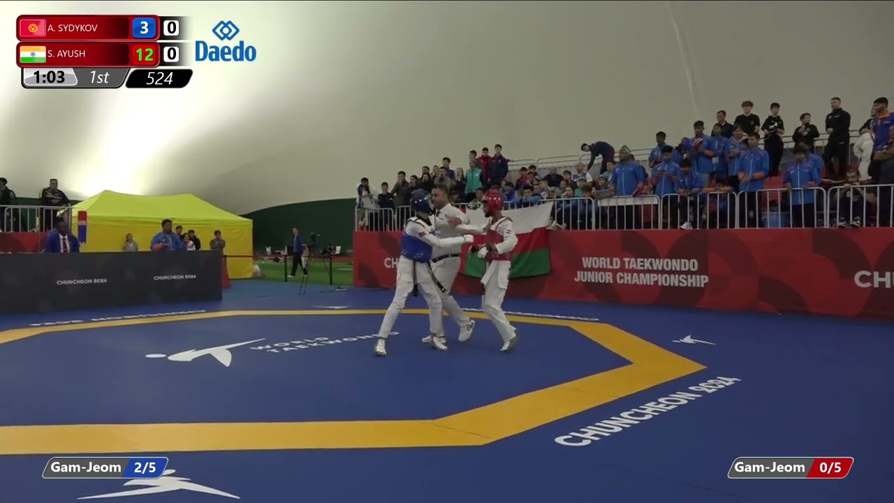 524 Round of 16 Men  51kg KGZ A  SYDYKOV IND S  AYUSH