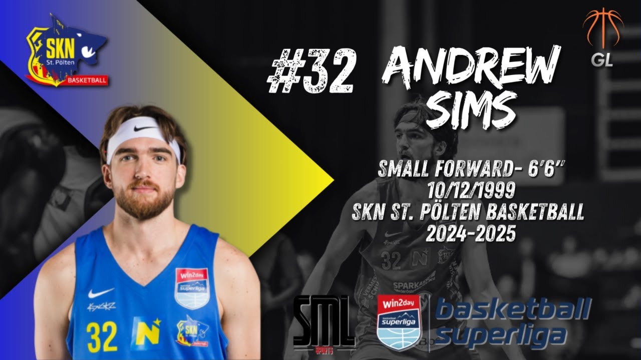 Andrew Sims SKN St. Pölten Austria BSL Highlights 2024/25