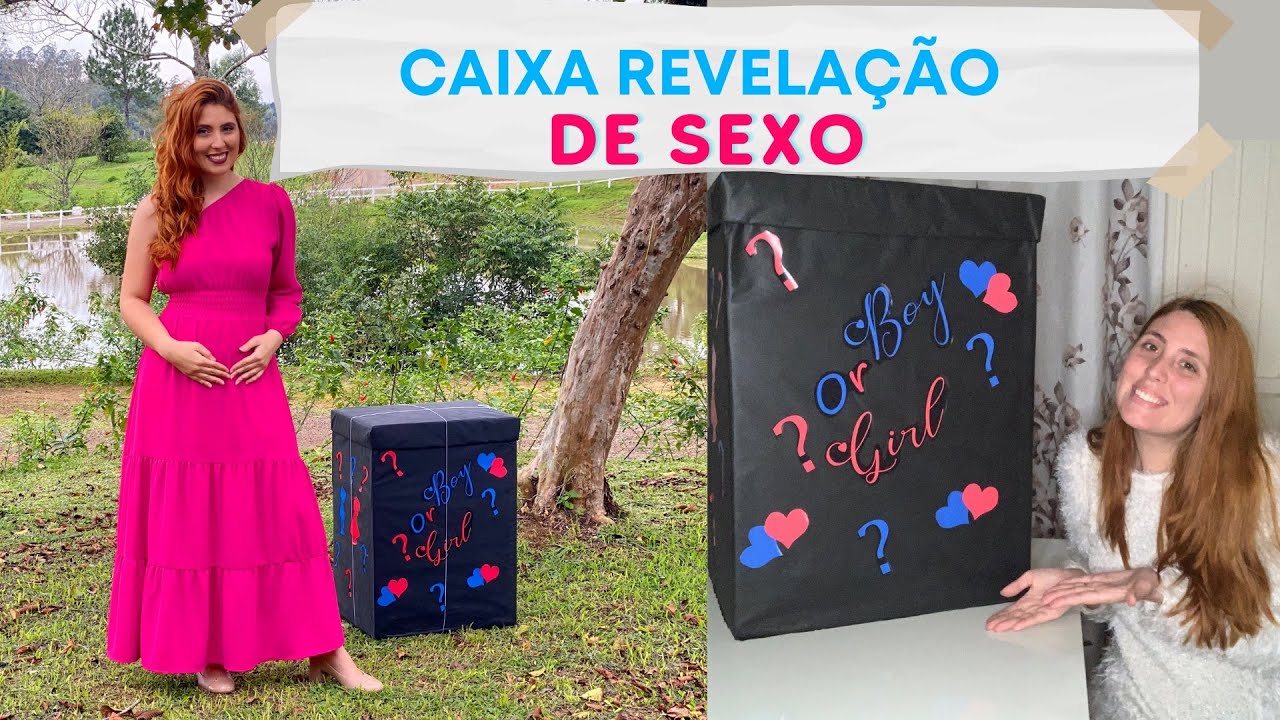 Caixa revelação , chá revelação bebê