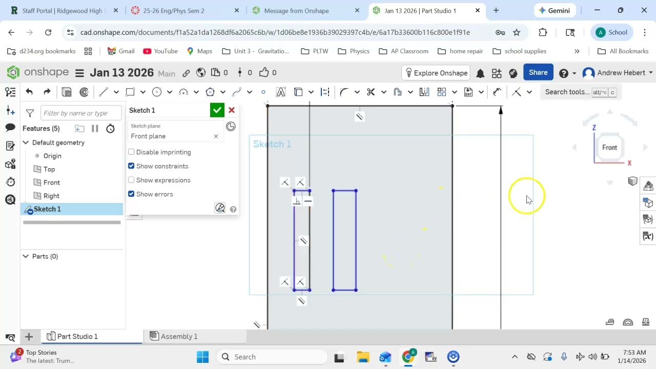 Vertical and Horizontal Constraints
