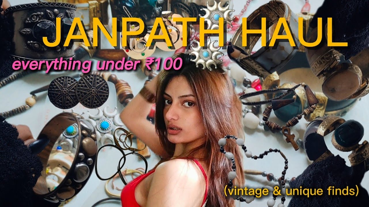 Janpath market new delhi | jewellery haul {vintage&unique finds} starting at ₹50!!!