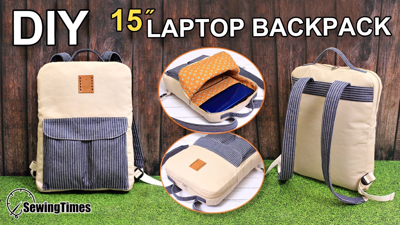 Как сшить рюкзак | Сумка для ноутбука | Как сшить сумка своими руками DIY 15″ LAPTOP BACKPACK
