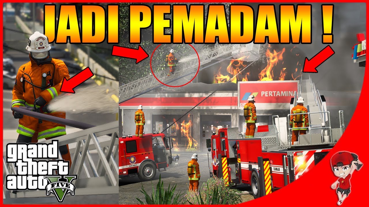 GTA V RASA INDONESIA (13) - GILA SERU ! BISA MENJADI PEMADAM !!
