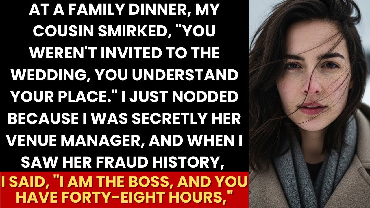 Cousin Sneered “You Weren’t Invited”—I Replied “I’m The Boss” And Canceled Her Wedding