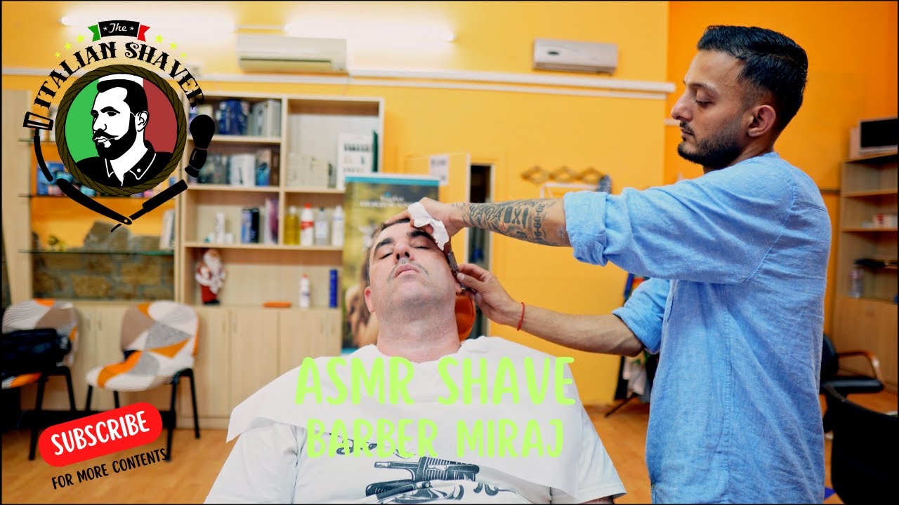 💈 ASMR Shave at Barber Miraj 💈 wet shaving