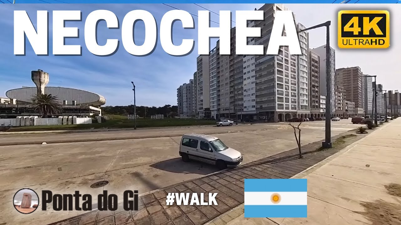 NECOCHEA  OCTUBRE 2025 4k  -walking tour a la mañana- PLAYA y COSTA ATLÁNTICA BONAERENSE - ARGENTINA