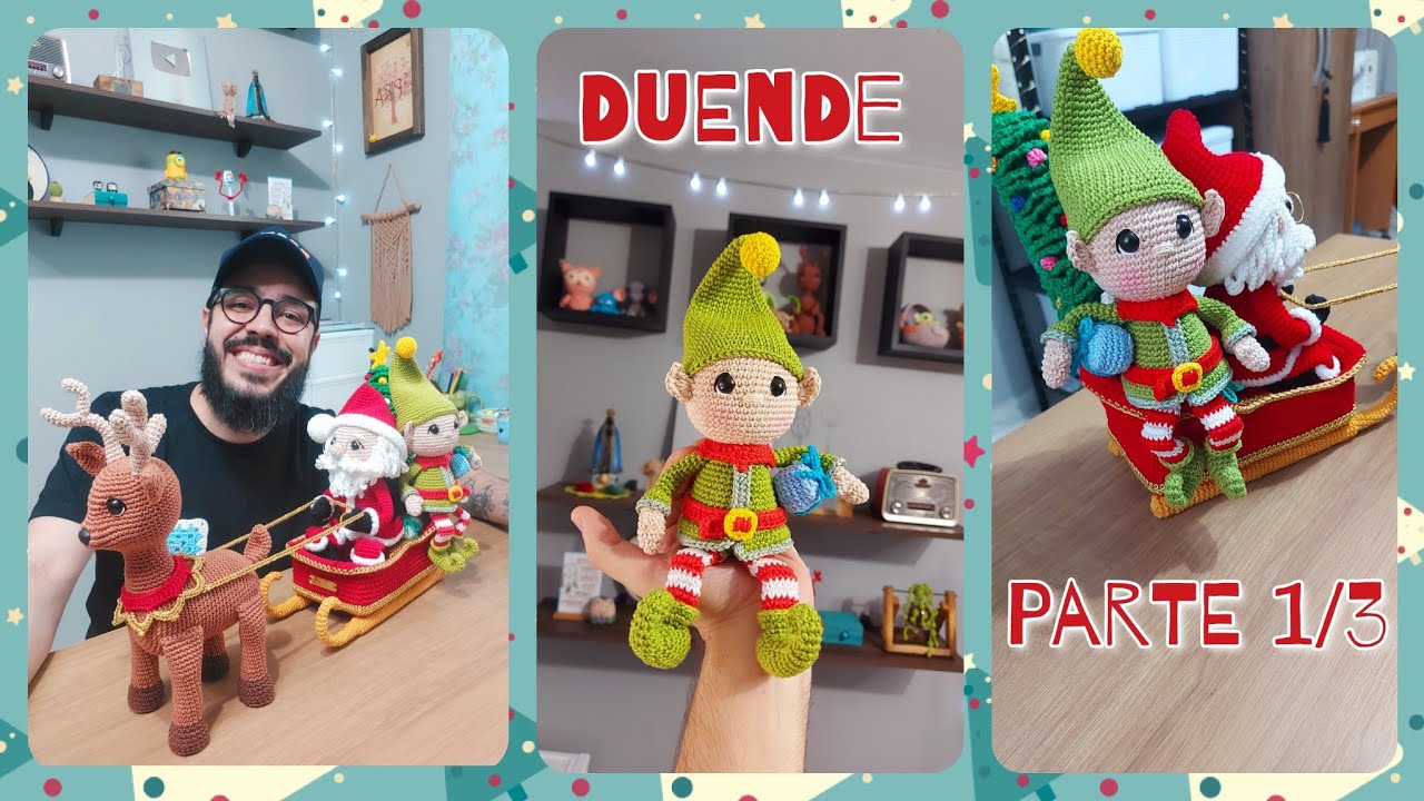 Duende Amigurumi Passo A Passo (Parte 1/3) - Coleção A Caminho Do Natal - Tiago Amigurumi