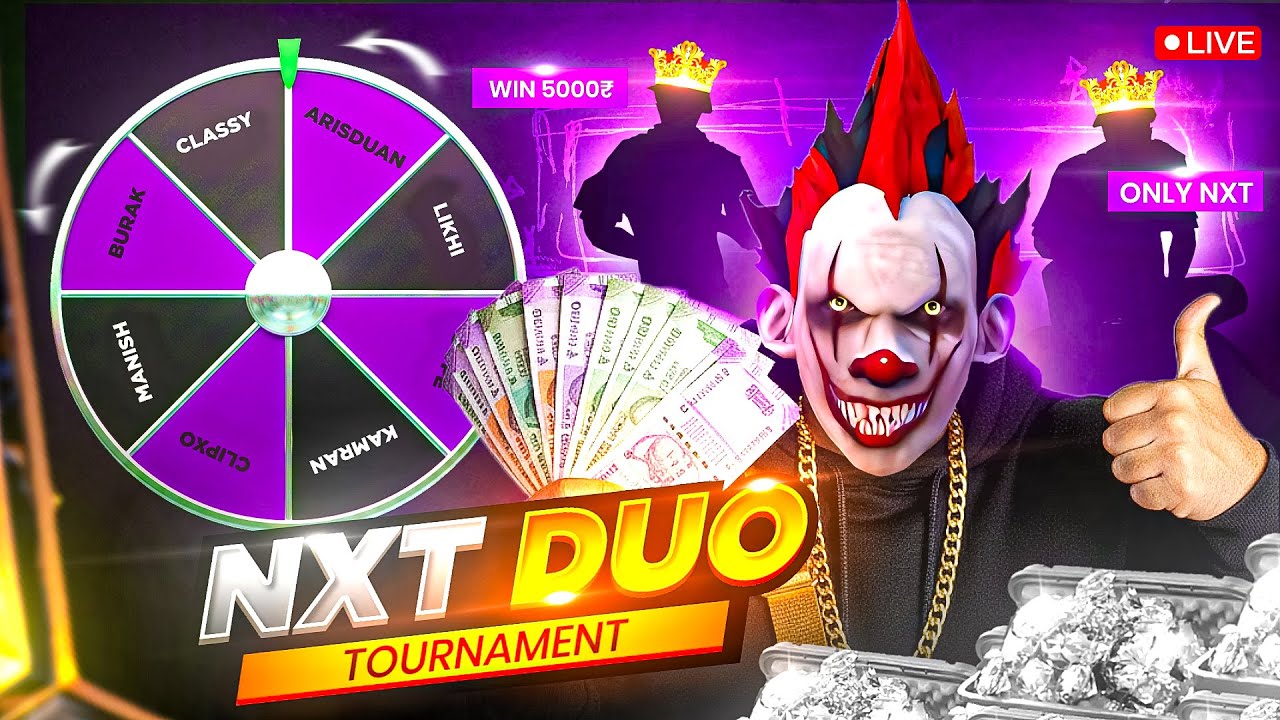 NXT Special Tournament | Random DUO Partner 🧐 5000$ ❓ #freefire #live #classyfreefire