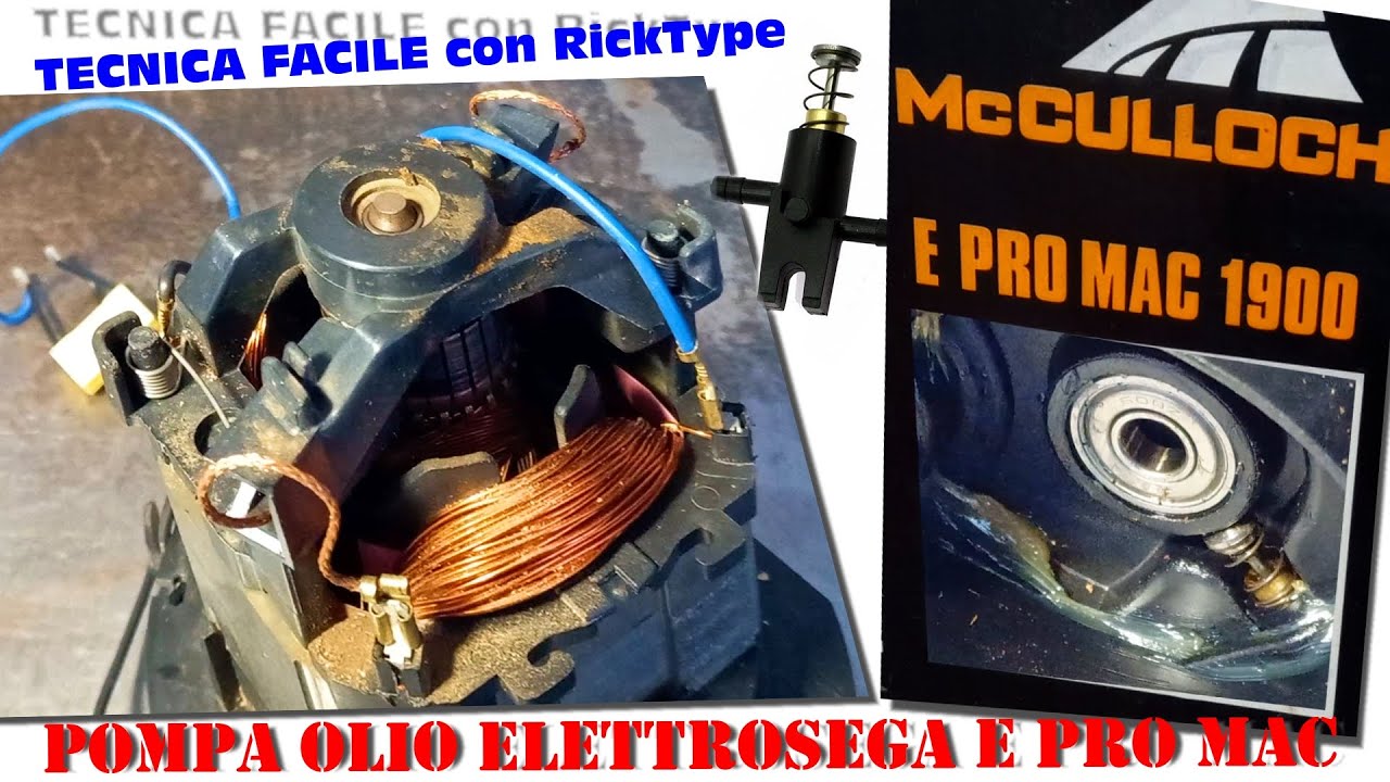 Pompa olio catena elettrosega McCulloch E PRO MAC 1900