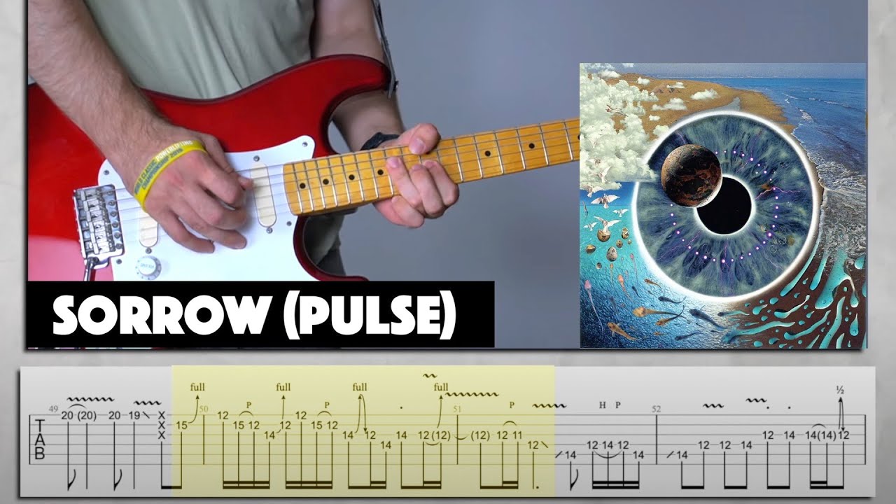 Pink Floyd - Sorrow PULSE гитарное соло урок + табулатура