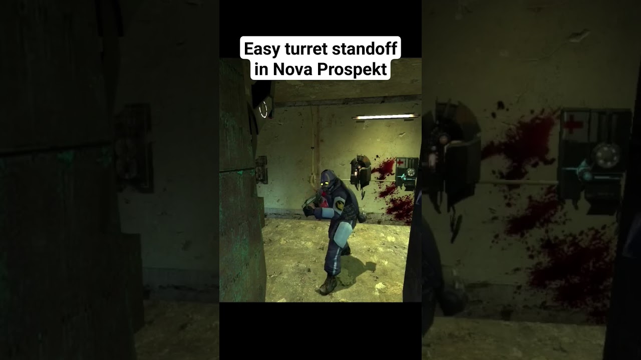 Easy turret standoff in Nova Prospekt #halflife2 #gaming #valve