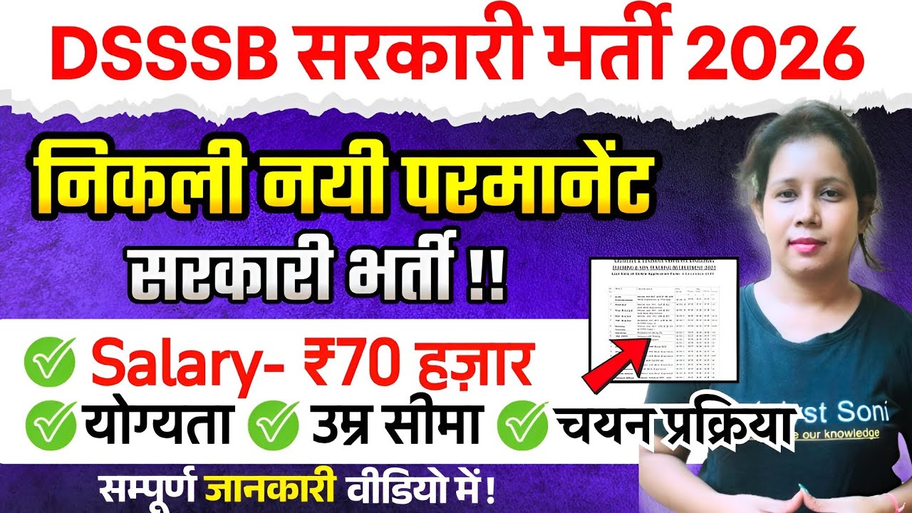 🔥निकली नयी Permanent सरकारी भर्ती, Salary-₹70,000 हज़ार | New Government Job Vacancy 2026 