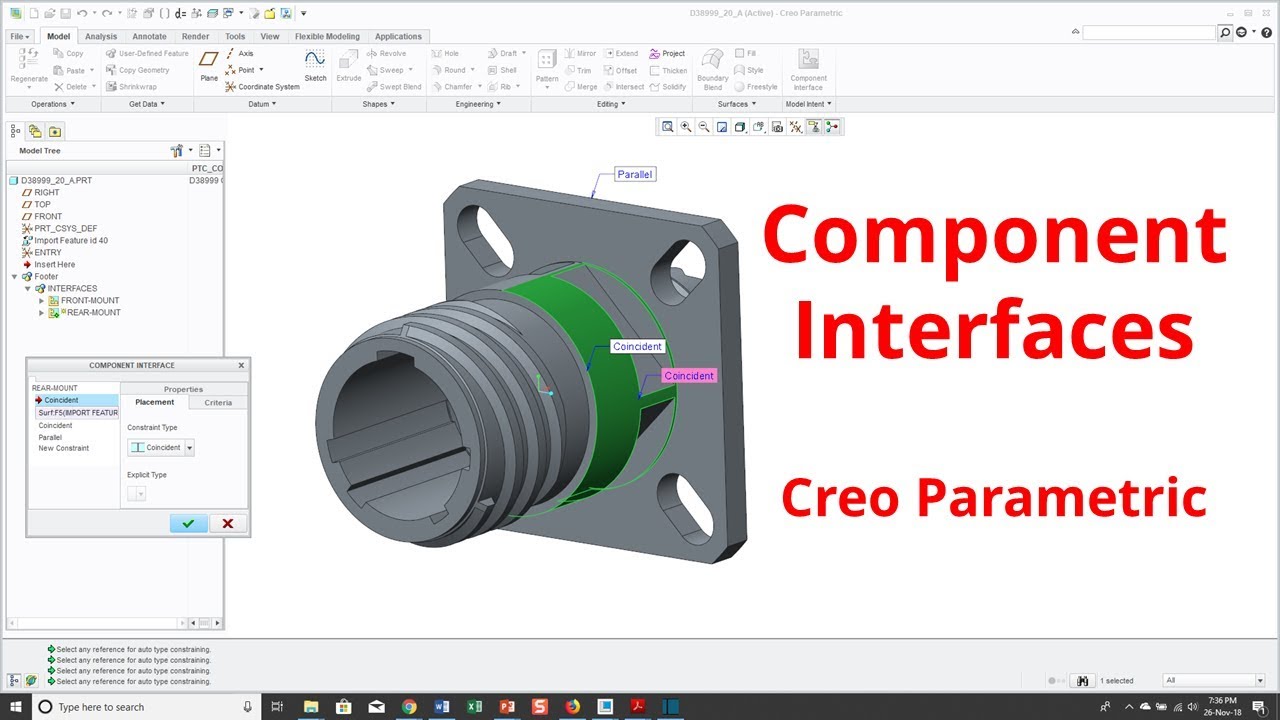 Creo Parametric - Component Interfaces
