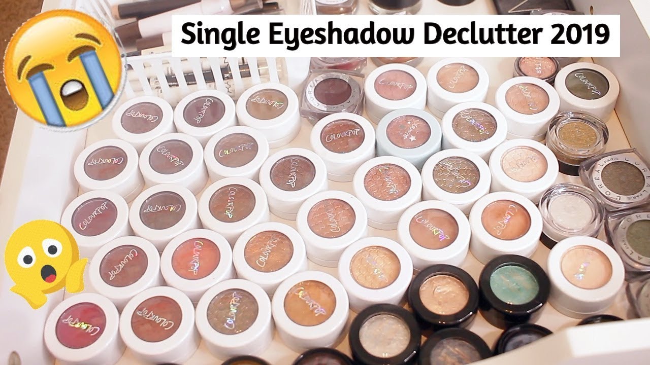 Single Eyeshadow Declutter 2019 | Makeup Collection | AmberElainexox