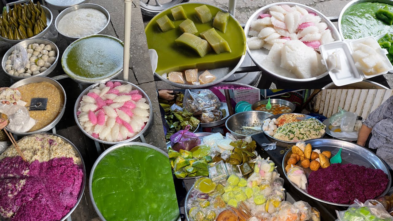 ngôi chợ quê bán toàn đồ nhà làm món gì cũng rẻ, mua 10 ngàn ăn tới trưa