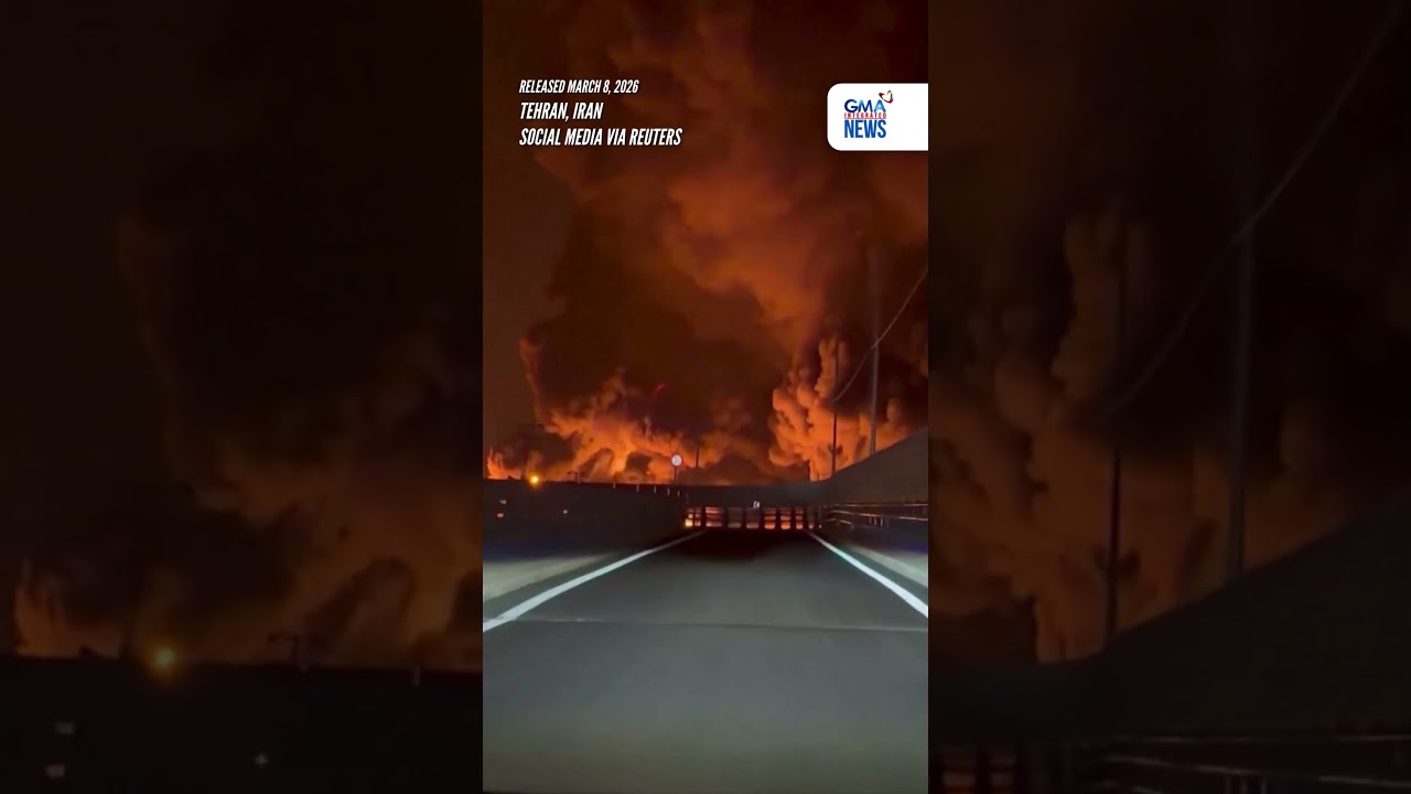 Huge fire and heavy smoke billows from Aqdasieh fuel depot in Tehran | GMA Integrated News