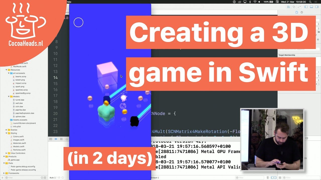 Creating a 3D game in Swift (in 2 days), Robert-Hein Hooijmans