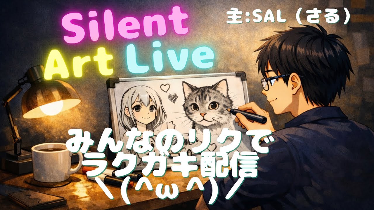 【絵描き配信】リクエストでなんでも描いちゃう！| ※権利物以外 【SAL -Silent Art Live-】