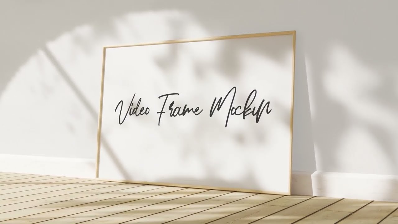 Wood Frame Mockup Animated PSD Frame 3:2 Ratio