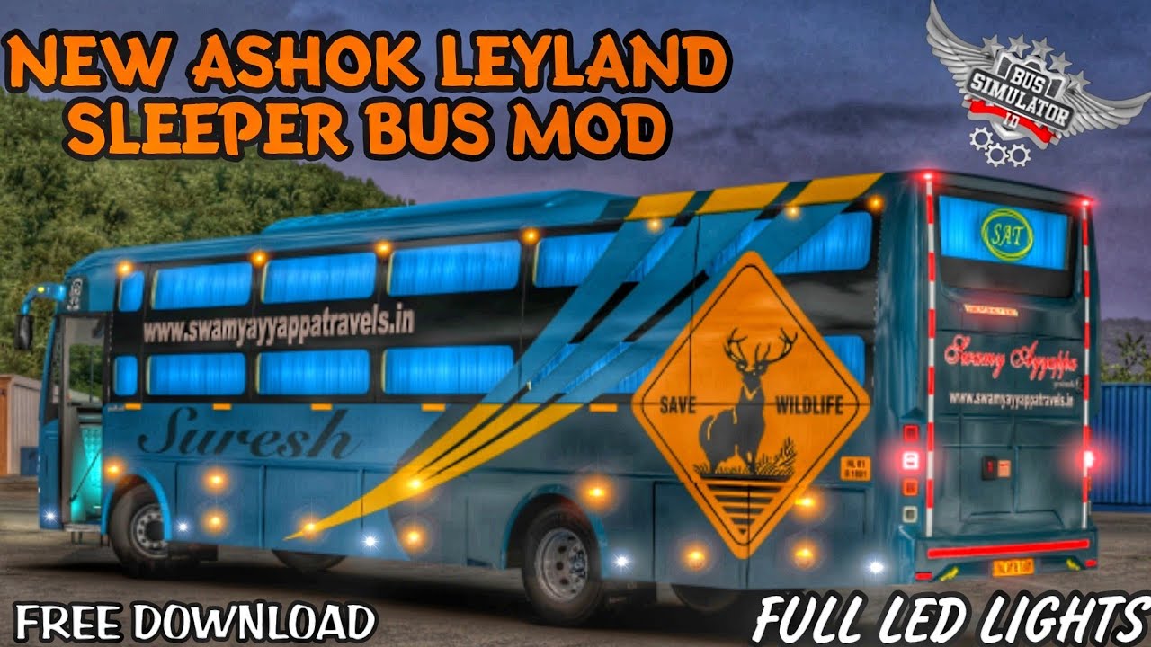 MOST REALISTIC 😱 || New Ashok Leyland SLEEPER Bus Mod Released For Bussid || Download Mod ||