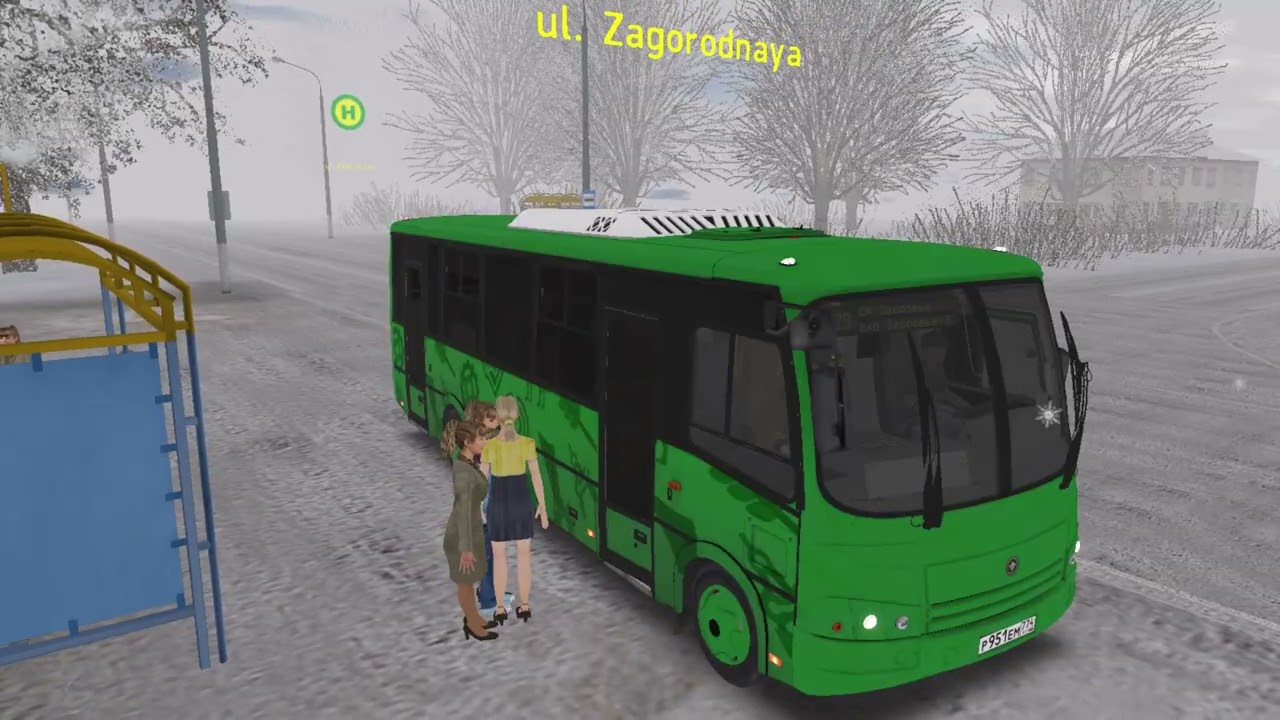 Чистогорская область ПАЗ 320412-05 на 129 маршруте. Omsi 2.