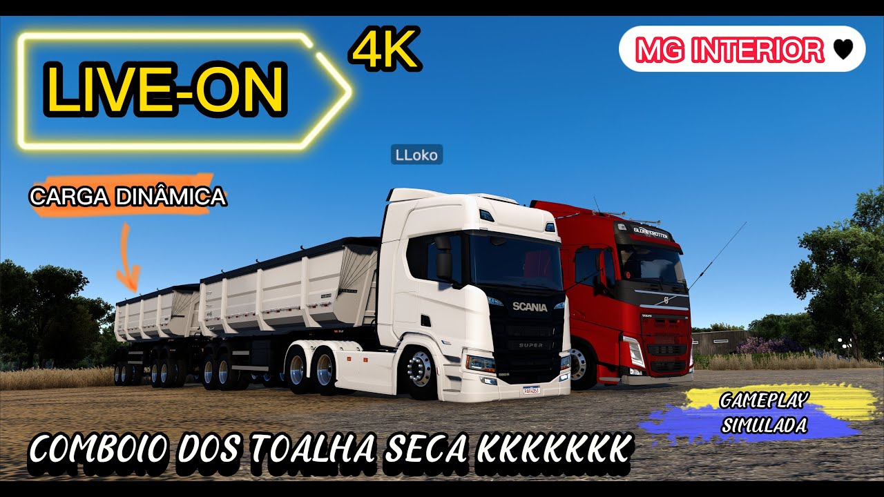 LIVE - ROTAS DO GRÃO MG INTERIOR | Euro truck Simulator 2 1.58  #ETS2 #EUROTRUCK2