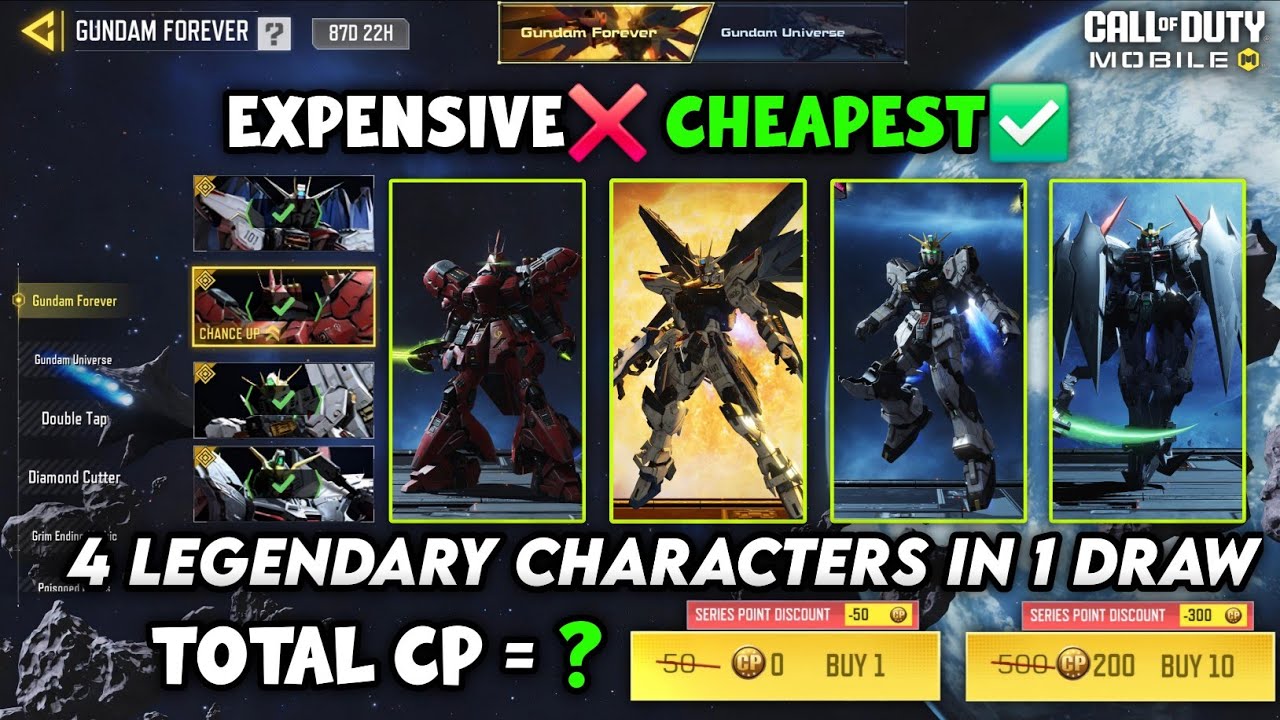 Buying full Gundam Forever Series Draw CODM | Total CP needed for Gundam Forever Draw Cod Mobile
