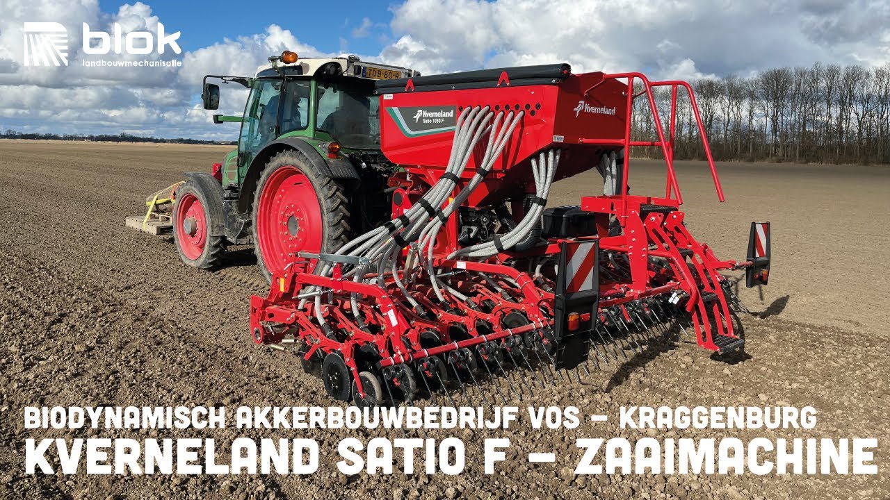 Kverneland Satio F zaaimachine - Biodynamisch akkerbouwbedrijf Vos Kraggenburg - Blok Mechanisatie