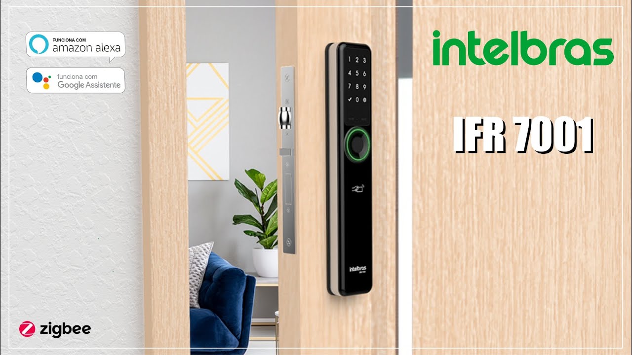 Fechadura Zigbee IZY Intelbras IFR7001 compatível com Alexa, Google Assistente e Tuya - Padrão ABNT