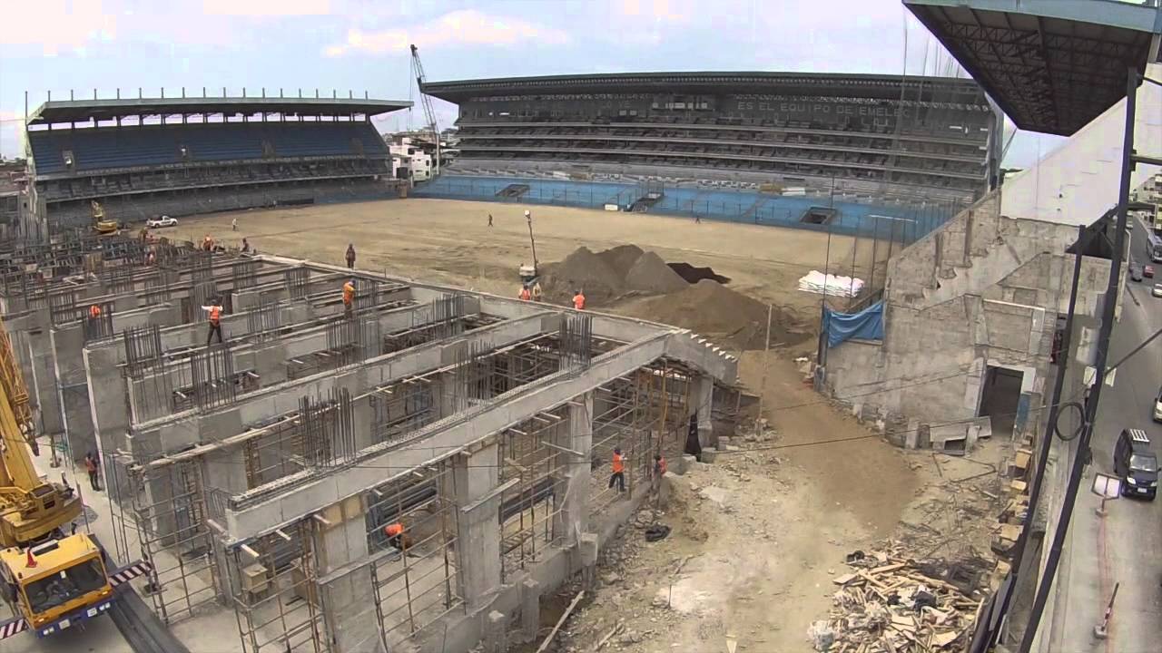 Trabajos de remodelación del estadio Capwell, de Emelec.