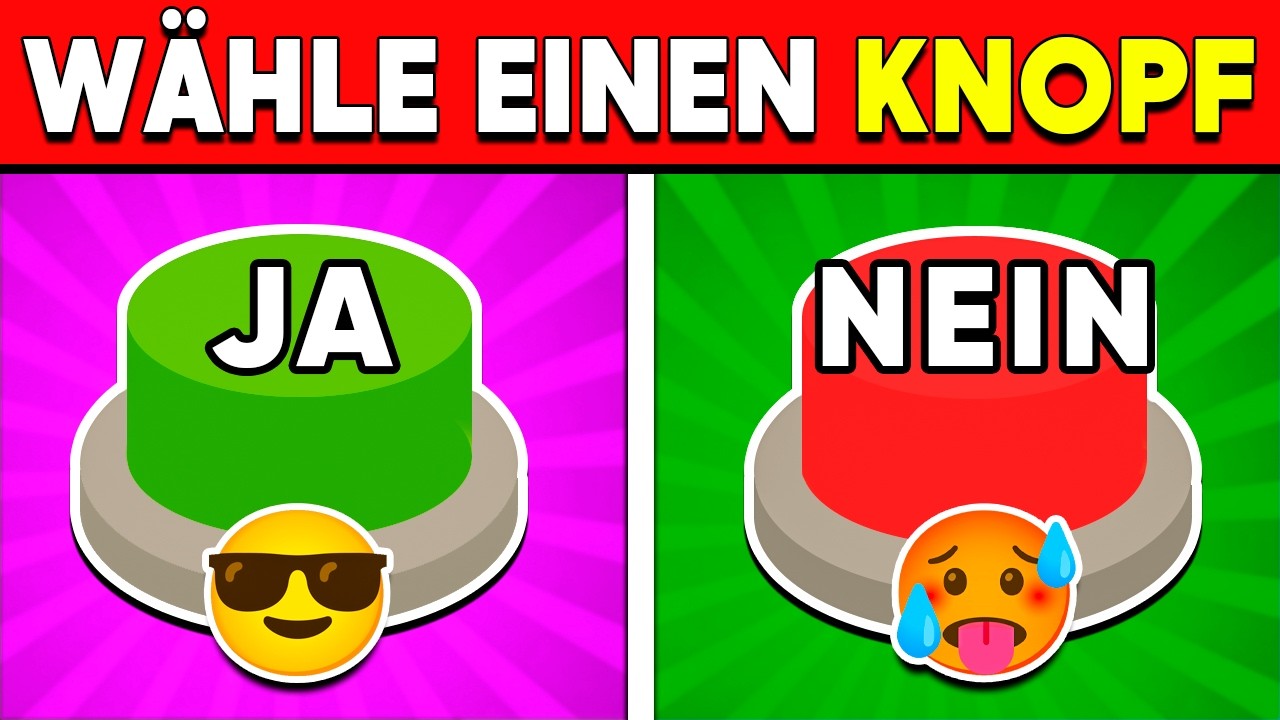 WÄHLE EINEN KNOPF! ✅ ODER ⛔ | JA oder NEIN? | 50 FRAGEN (Quiz)