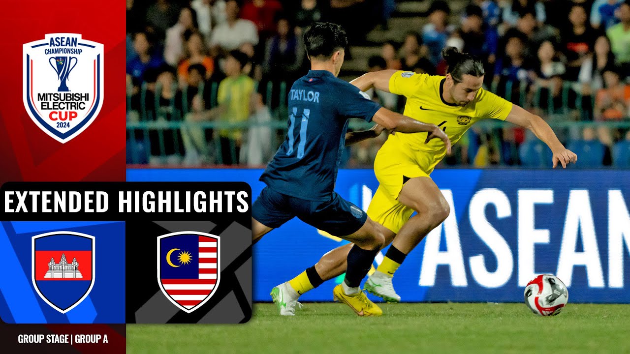🇰🇭 Cambodia vs Malaysia 🇲🇾 (ASEAN Mitsubishi Electric Cup 2024: Group Stage Extended Highlights)