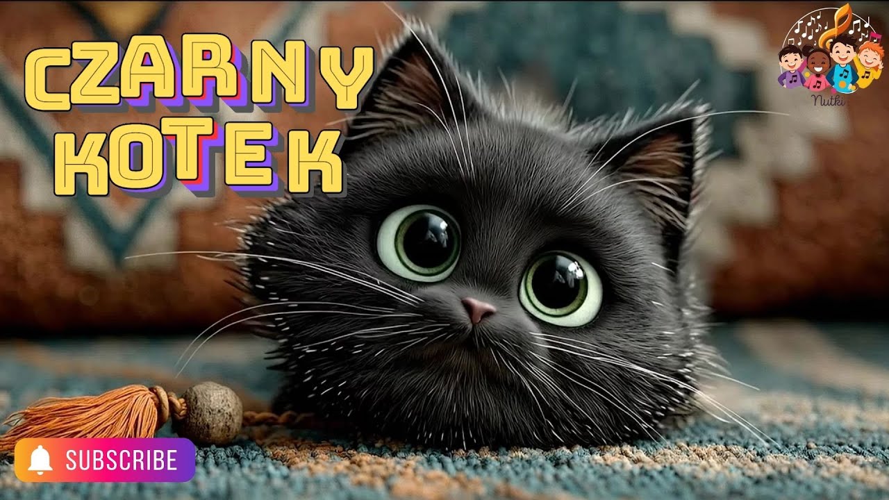 CZARNY KOTEK – Piosenka dla dzieci | Nutki i Przyjaciele (Miau Miau!) 🐈‍⬛🎶