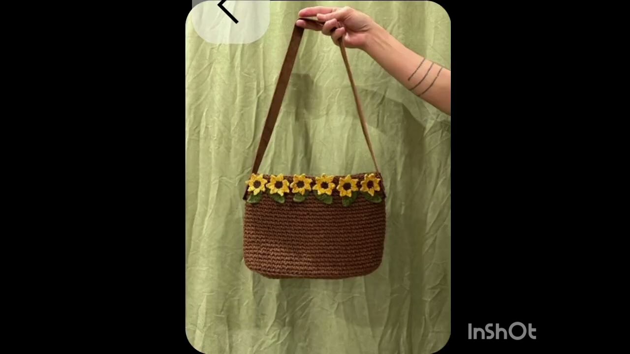 Crochet Sunflower Sling bags New Design 