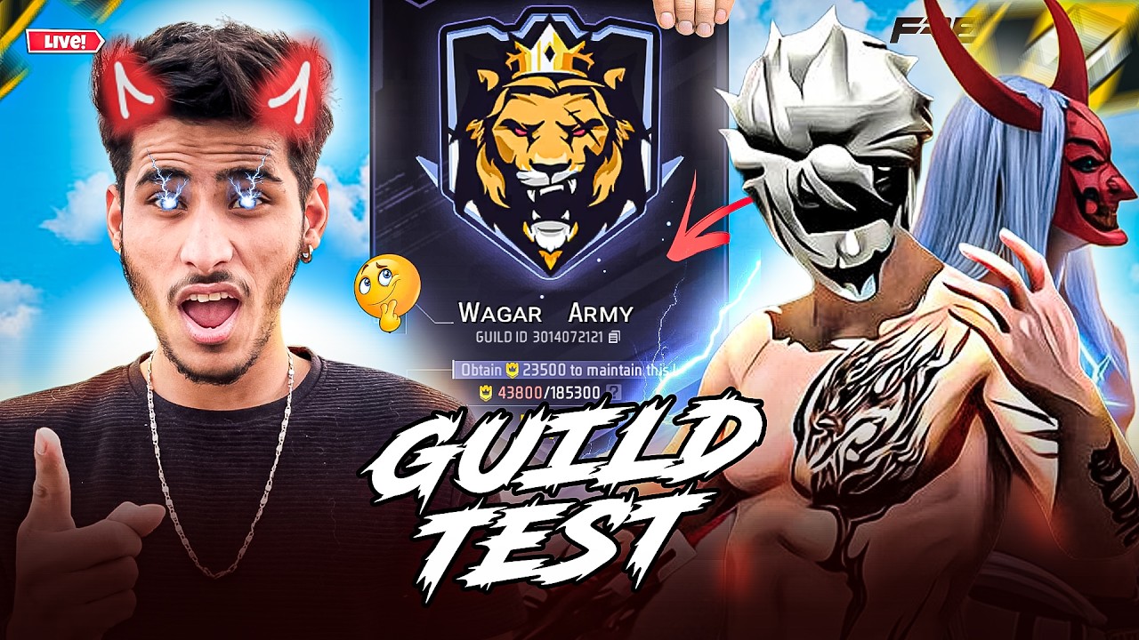 Guild Test 1vs2 Clash Squed😲Free Fire Live Guild Test🤩 #guildtestlive #freefirelive #ffguildtest